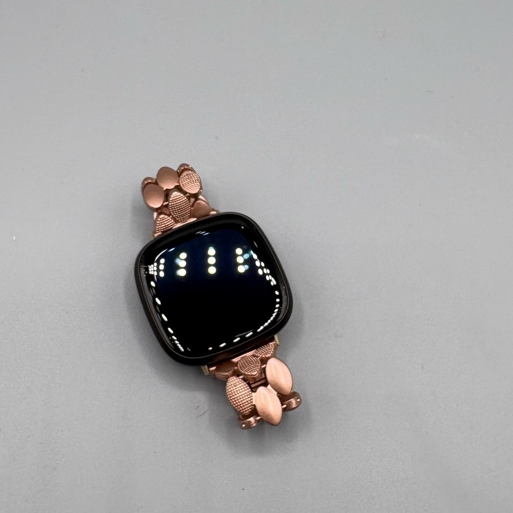 Rose Gold Smartwatch w/ Bracelet Band + 2 Rhinestone Case Covers Charger